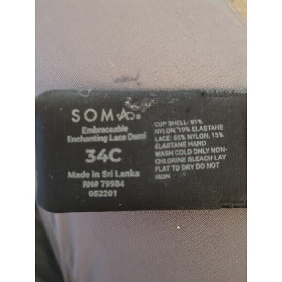 Soma Bra 34C Embraceable Enchanting Lace Demi Animal Print  Underwire - Picture 5 of 5